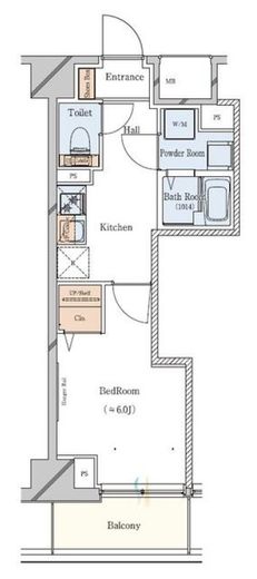 ガリシア駒込イースト　602号室　間取り