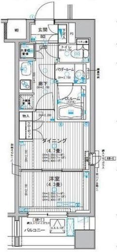 ミリアレジデンス東池袋　501号室　間取り