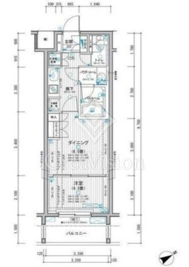 ミリアレジデンス東池袋　1106号室　間取り