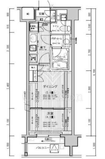 ミリアレジデンス東池袋　304号室　間取り