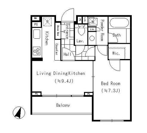 エル・セレーノ南麻布　402号室　間取り