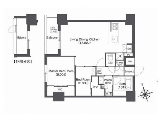 コンフォリア日暮里　102号室　間取り