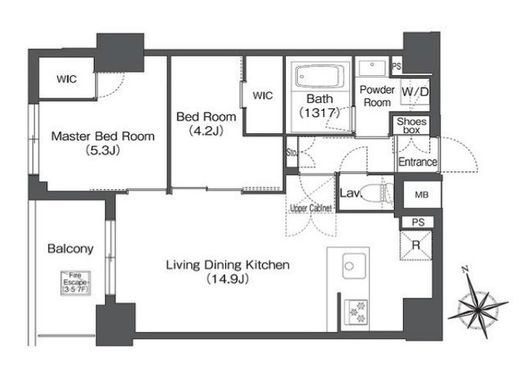 コンフォリア日暮里　407号室　間取り