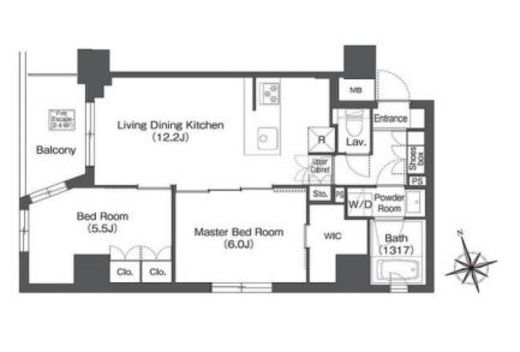 コンフォリア日暮里　408号室　間取り
