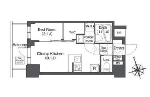 コンフォリア日暮里　505号室　間取り