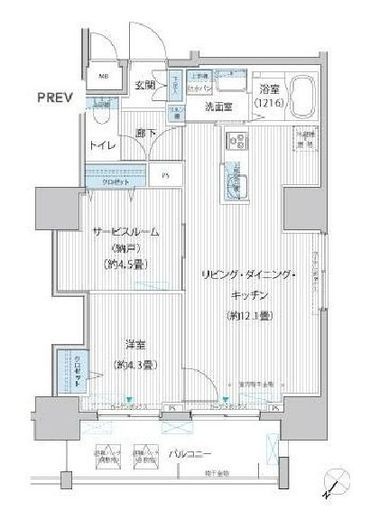 グランデュール富士　1001号室　間取り