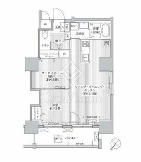 グランデュール富士　1101号室　間取り