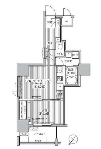 グランデュール富士　203号室　間取り