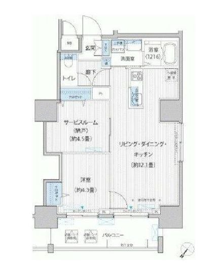 グランデュール富士　602号室　間取り