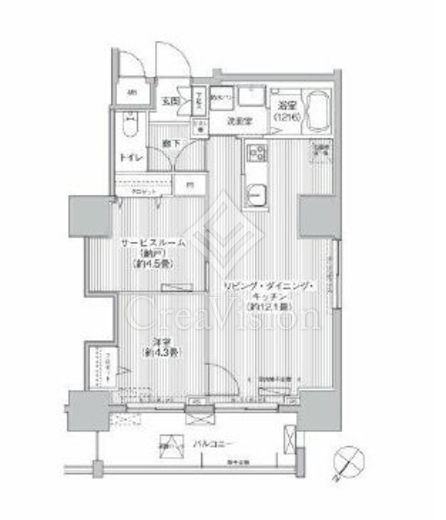 グランデュール富士　801号室　間取り