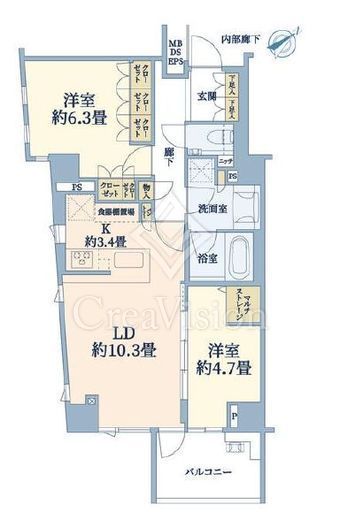 ブランズ文京小石川レジデンス　401号室　間取り