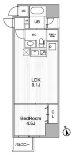 アーバンフラッツ池袋プレミアム　2001号室　間取り