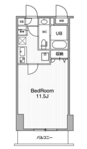 アーバンフラッツ池袋プレミアム　2003号室　間取り