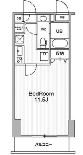 アーバンフラッツ池袋プレミアム　2303号室　間取り