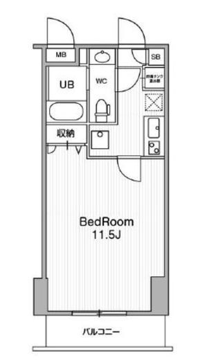 アーバンフラッツ池袋プレミアム　2603号室　間取り