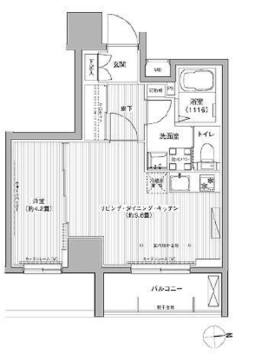 レジェンダリーガーデン赤羽イーストビュー　201号室　間取り