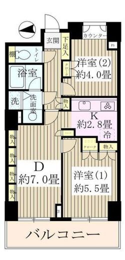 リーデンスタワー　312号室　間取り