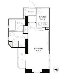パークアクシス西麻布ステージ　601号室　間取り