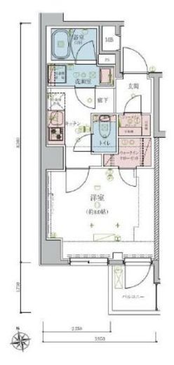 リヴシティ飯田橋　201号室　間取り