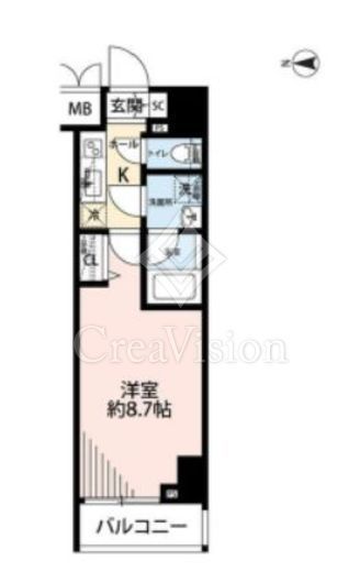 プレール・ドゥーク文京湯島　1005号室　間取り