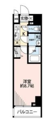 プレール・ドゥーク文京湯島　704号室　間取り