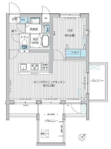 グランジュテ巣鴨　501号室　間取り