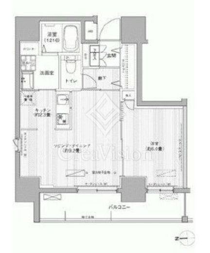 レジェンダリーガーデン赤羽ウェストビュー　1201号室　間取り