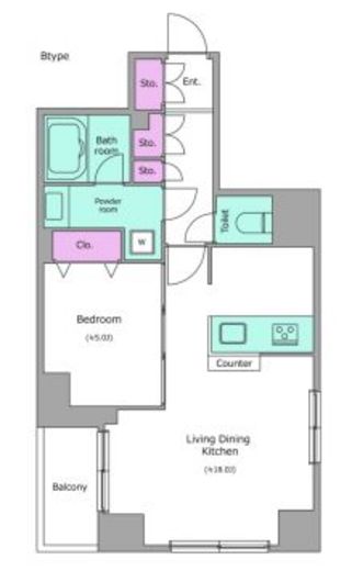 カージェ文京千石　201号室　間取り