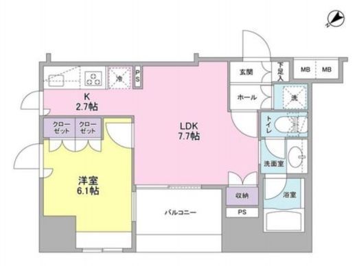 コンフォリア池袋DEUX　502号室　間取り