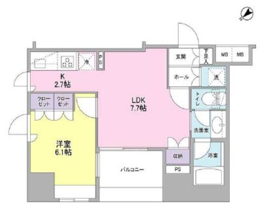 コンフォリア池袋DEUX　702号室　間取り