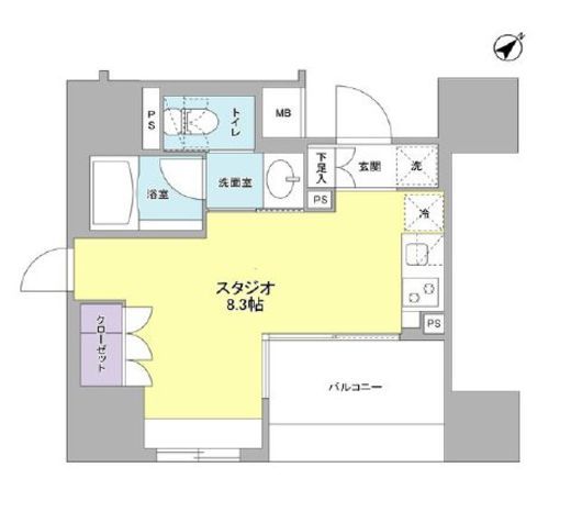 コンフォリア池袋DEUX　705号室　間取り