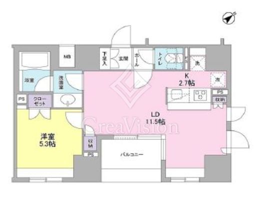 コンフォリア池袋DEUX　1103号室　間取り