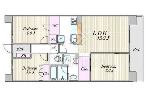 ザ・ガーデンズ東京王子　B1409号室　間取り