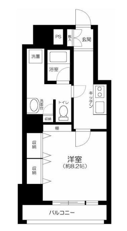 クローバー六本木　2F号室　間取り