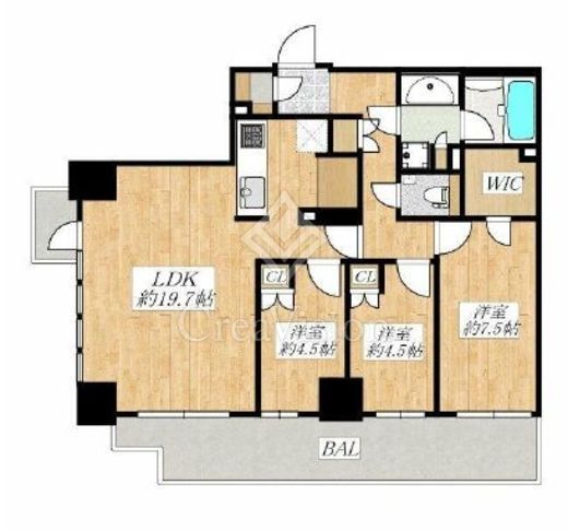 王子飛鳥山ザ・ファーストタワー＆レジデンス　2405号室　間取り