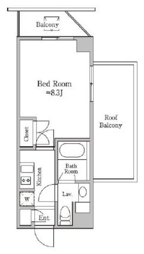 レジディア板橋　509号室　間取り
