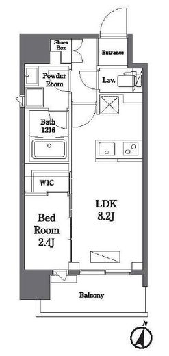 デュオフラッツ飯田橋　E601号室　間取り