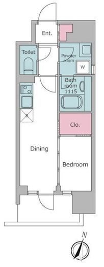デュオフラッツ飯田橋　W402号室　間取り
