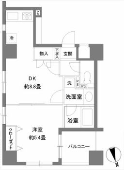 カスタリア新富町2　602号室　間取り