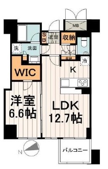 プレミスト明石町　507号室　間取り