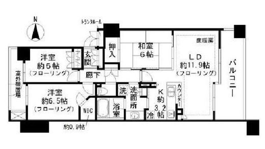 オーベル東陽町　206号室　間取り