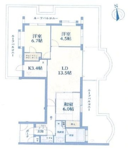 グランシャトレ目白台　602号室　間取り