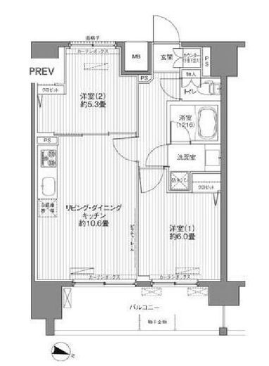 センテニアル王子神谷　1005号室　間取り