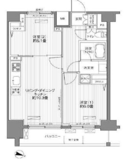 センテニアル王子神谷　1105号室　間取り