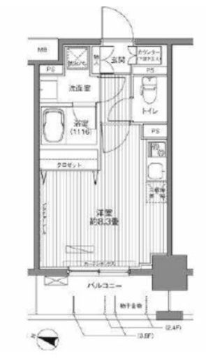 センテニアル王子神谷　202号室　間取り