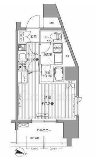 センテニアル王子神谷　519号室　間取り