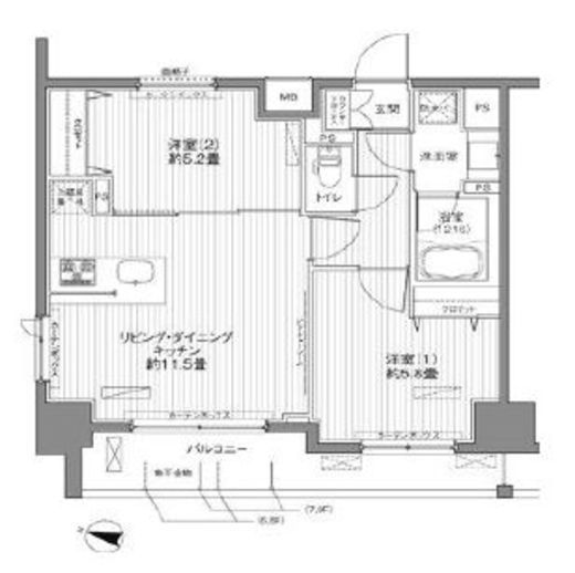 センテニアル王子神谷　701号室　間取り