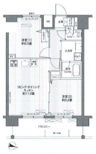 センテニアル王子神谷　809号室　間取り