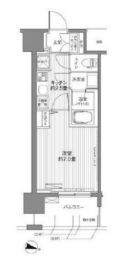 センテニアル王子神谷　218号室　間取り