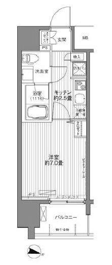 センテニアル王子神谷　212号室　間取り